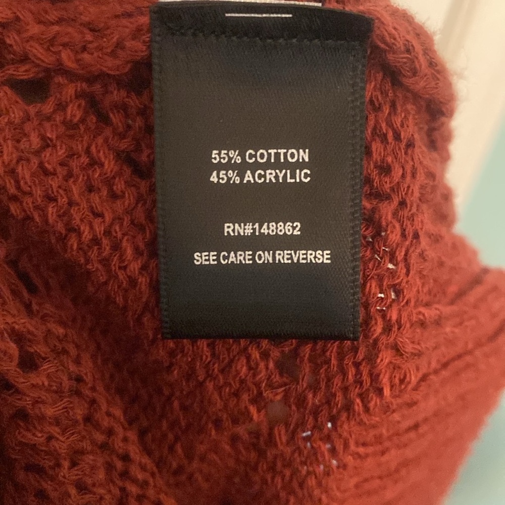 Torrid Open Stitch Cardigan Poncho Sweater Madden Brown - Picture 8 of 9
